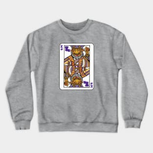 Louisiana Tiger King Playing Card // Awesome King Tiger Purple and Gold Crewneck Sweatshirt
